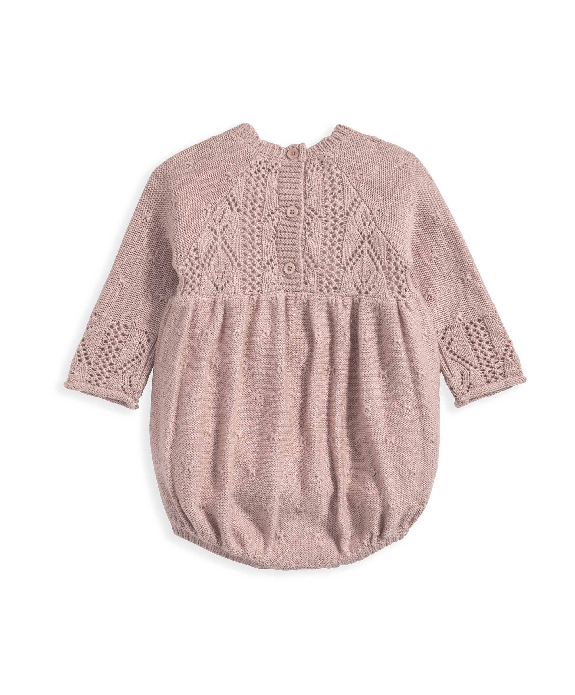 Knitted Romper - Pink image number 3