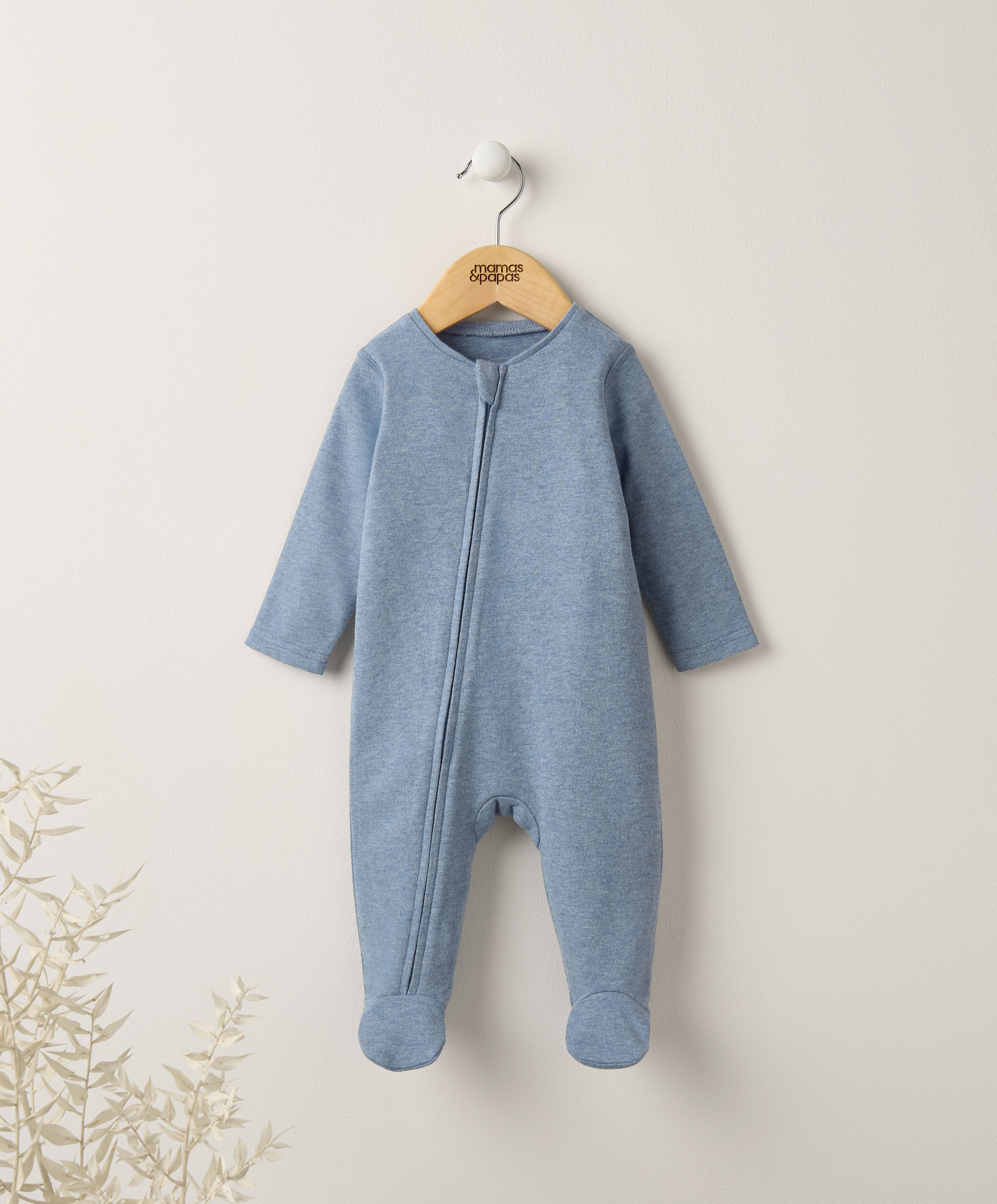 Blue Marl Zip All In One image number 3