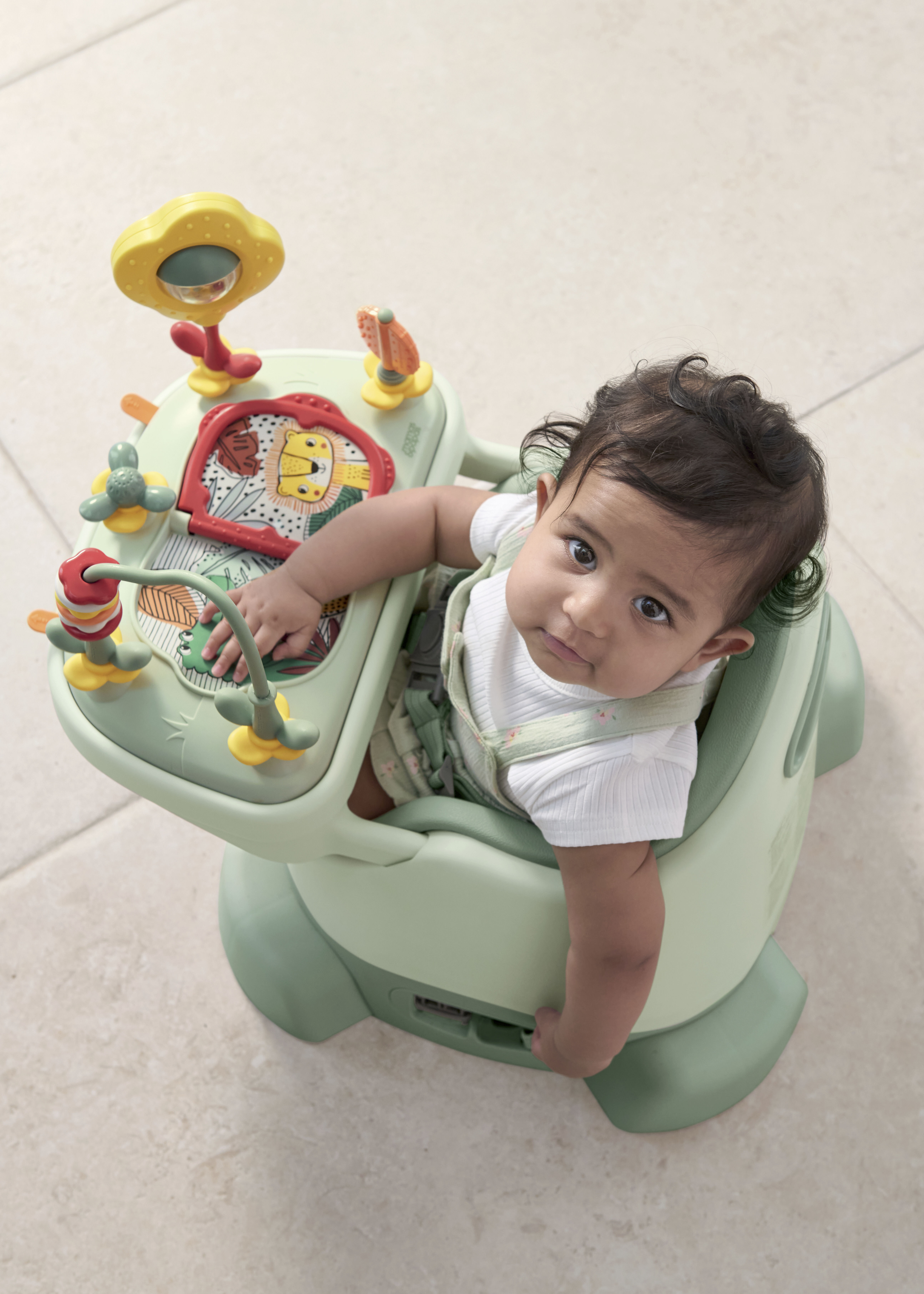 Bug 3-in-1 Floor & Booster Seat with Activity Tray - Eucalyptus image number 2