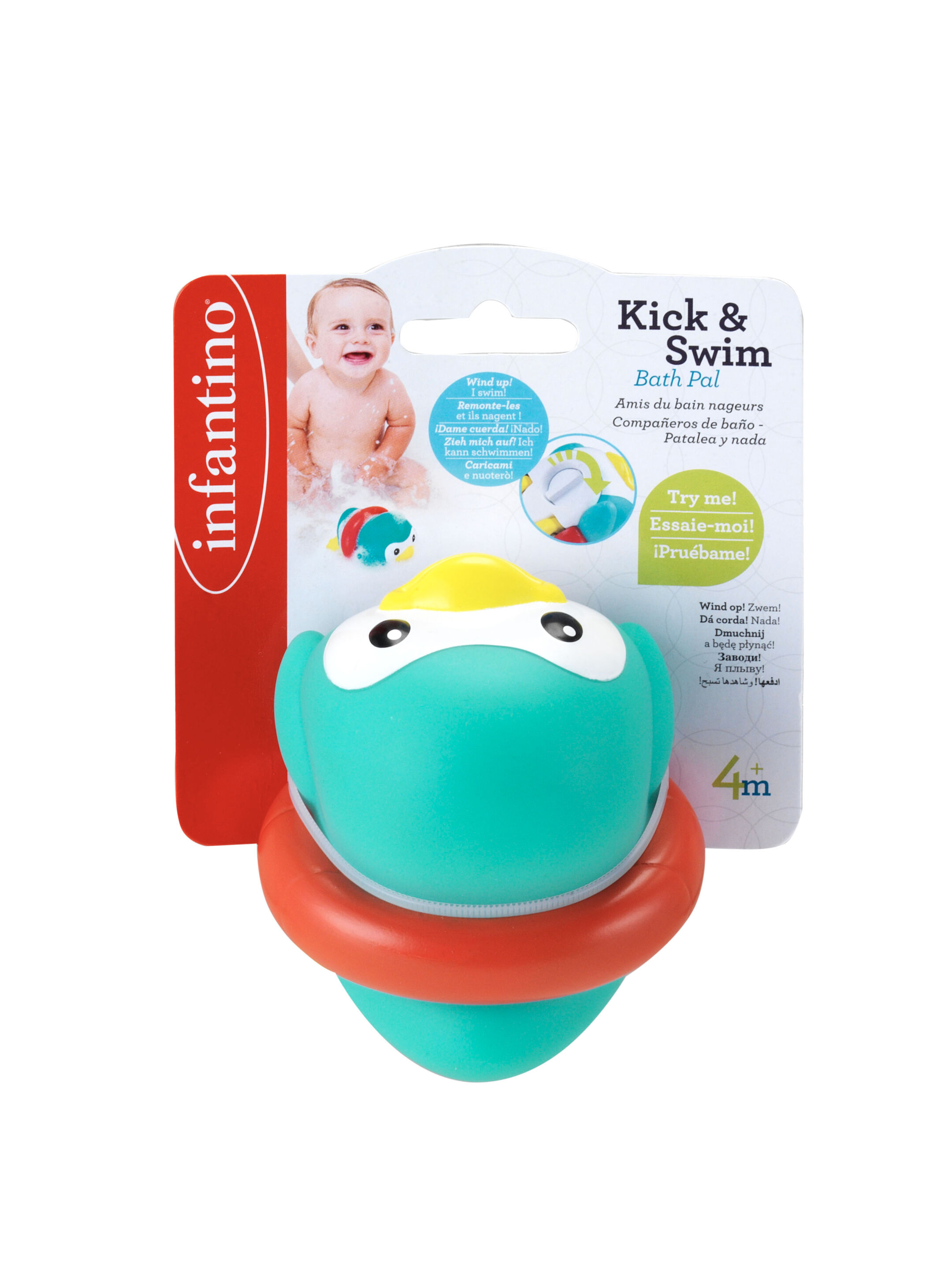 Infantino Kick & Swim Bath Pals - Penguin image number 1