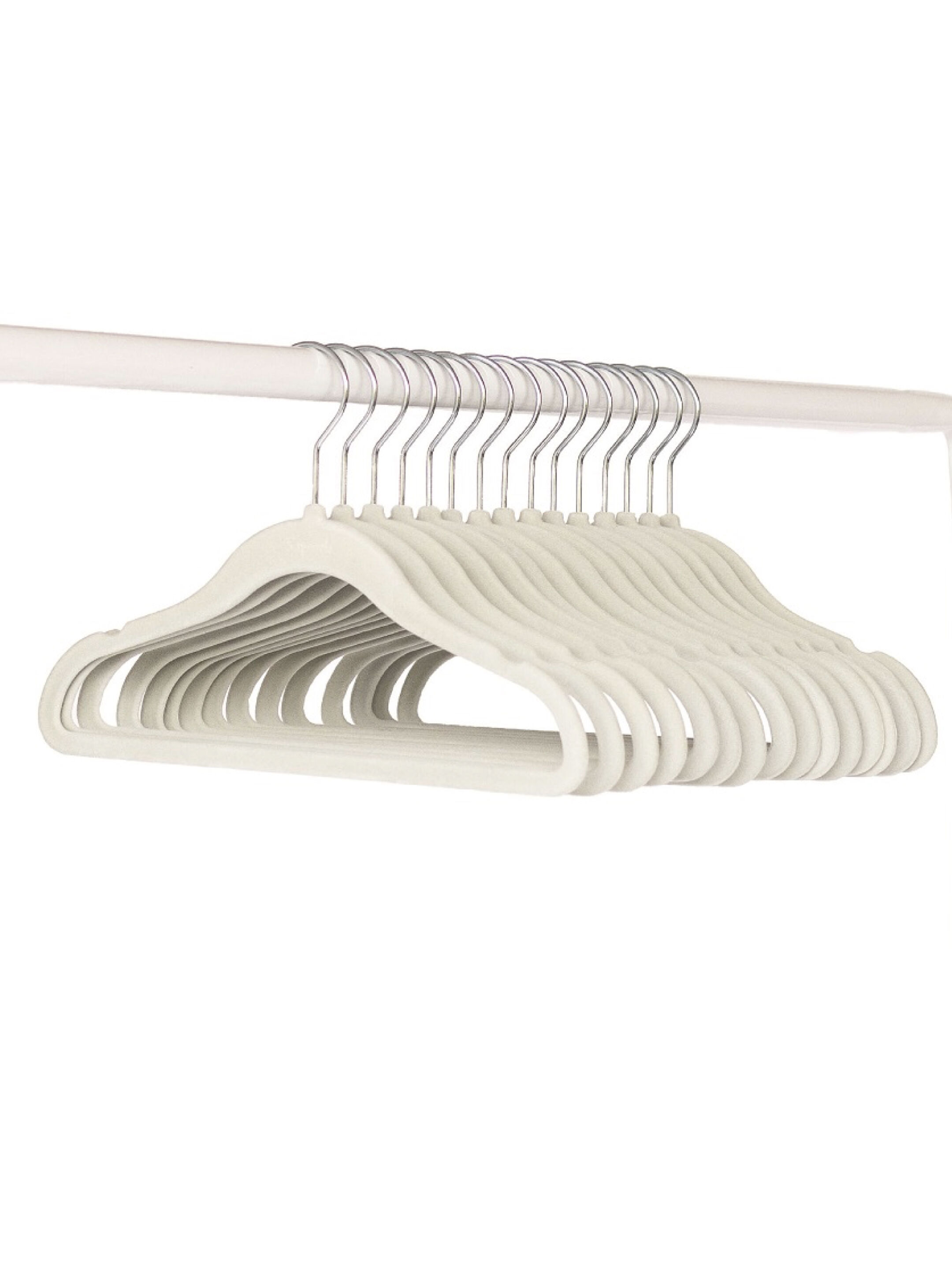 3 Sprouts Velvet Hanger - Green (Set of 15)