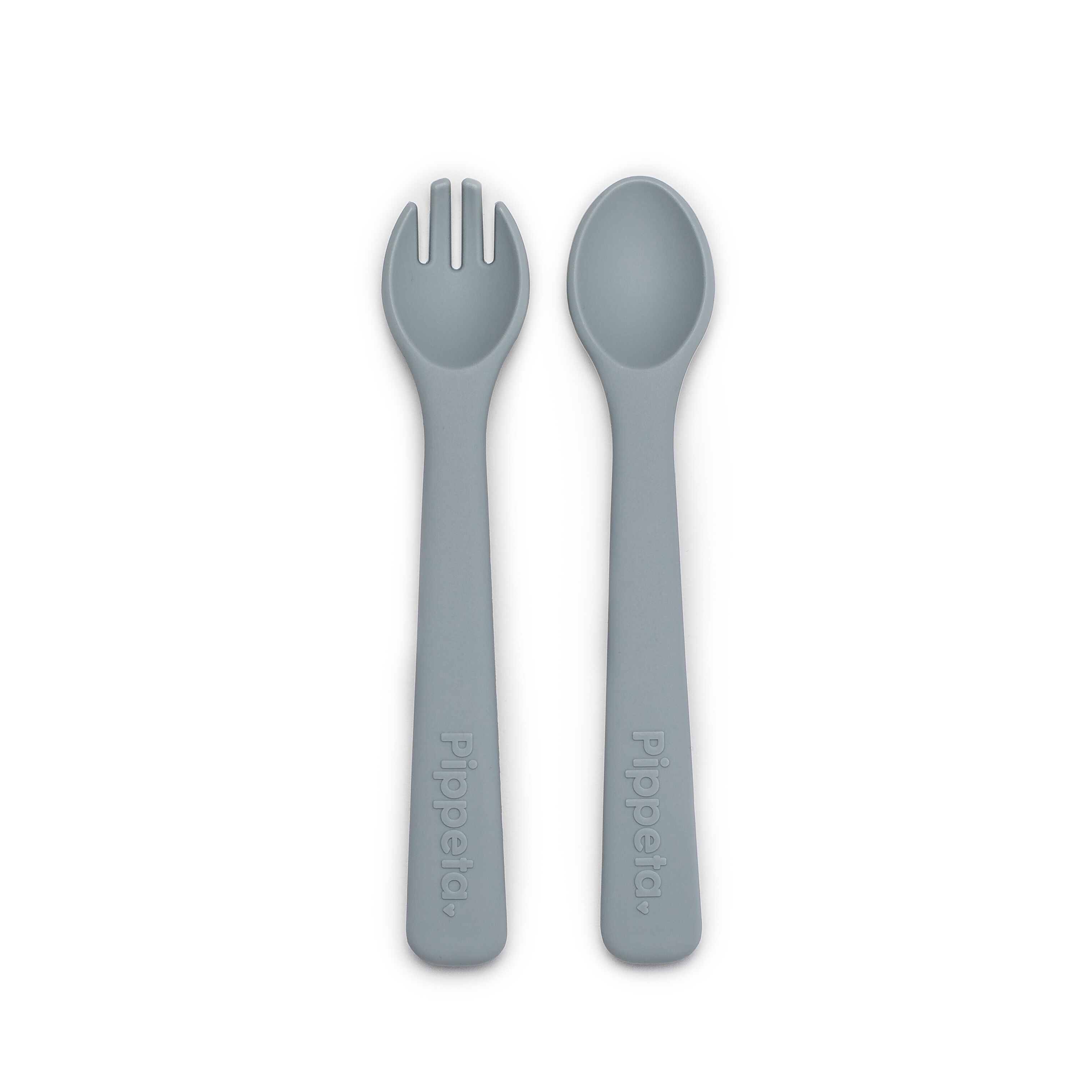 Pippeta Silicone Spoon & Fork - Sea Salt