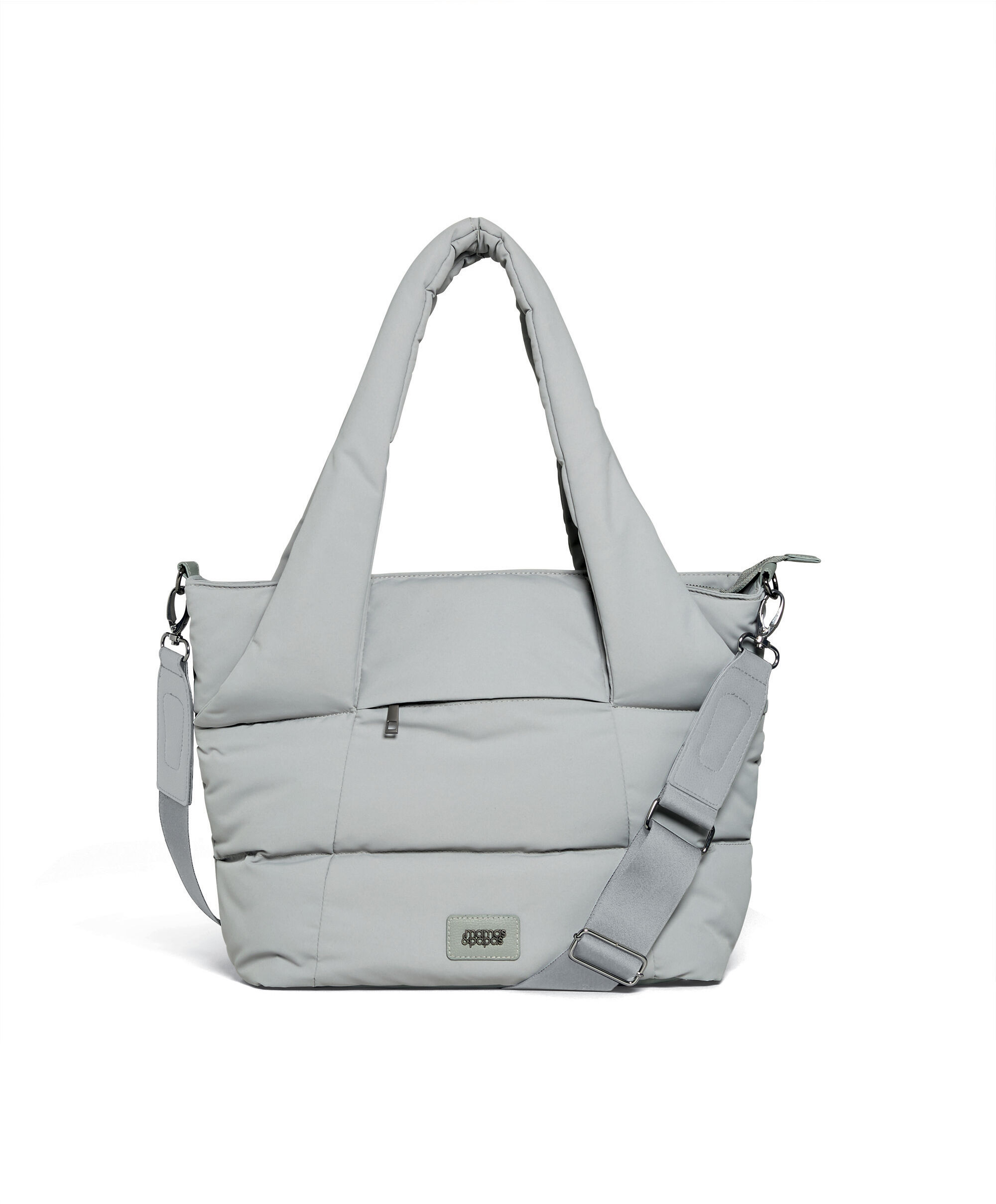 Quilted Tote Bag - Grey