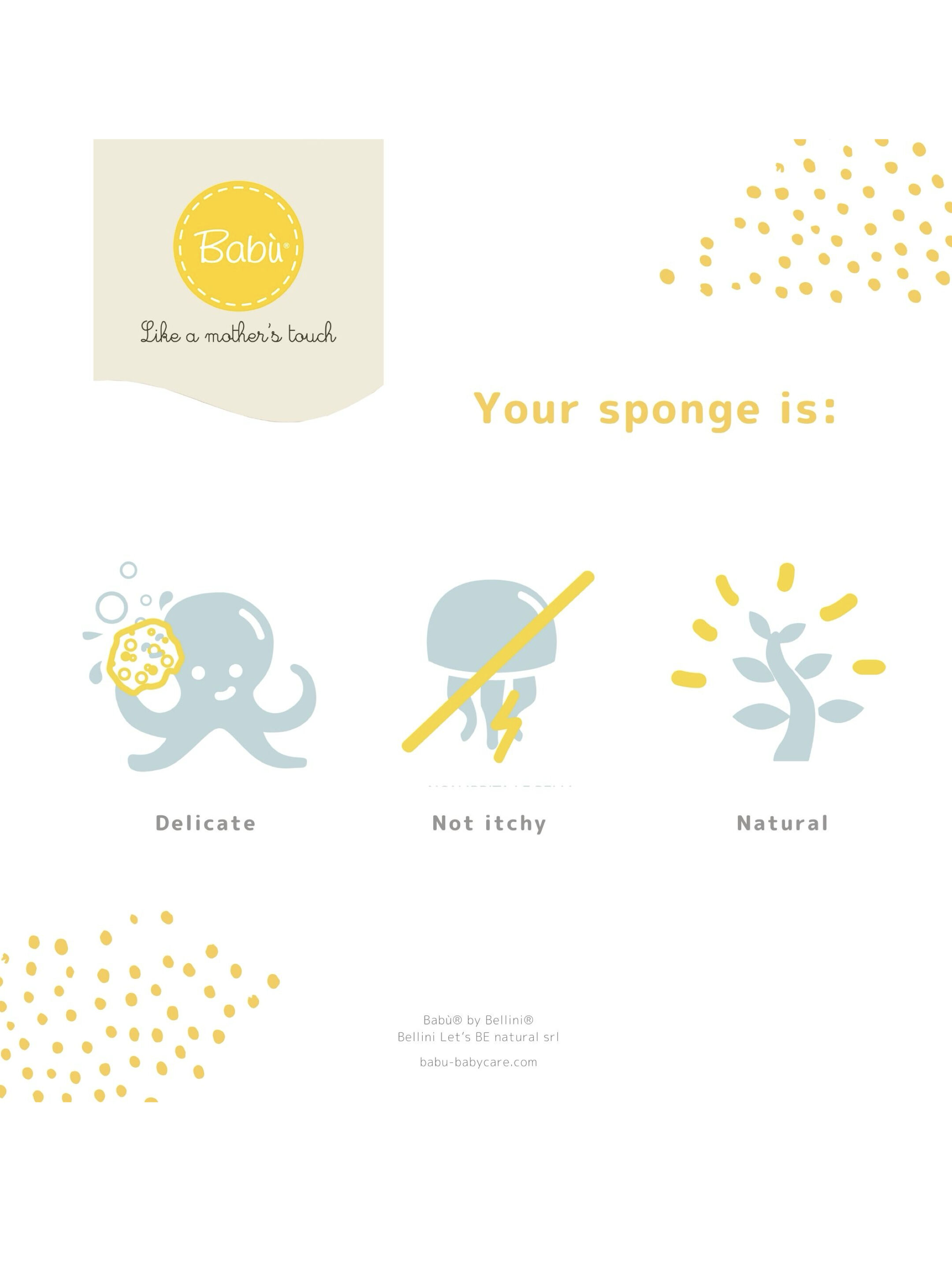 Babu Bellini Premium Fine Silk Sea Sponge 10cm - Natural Baby Bath Sponge image number 7