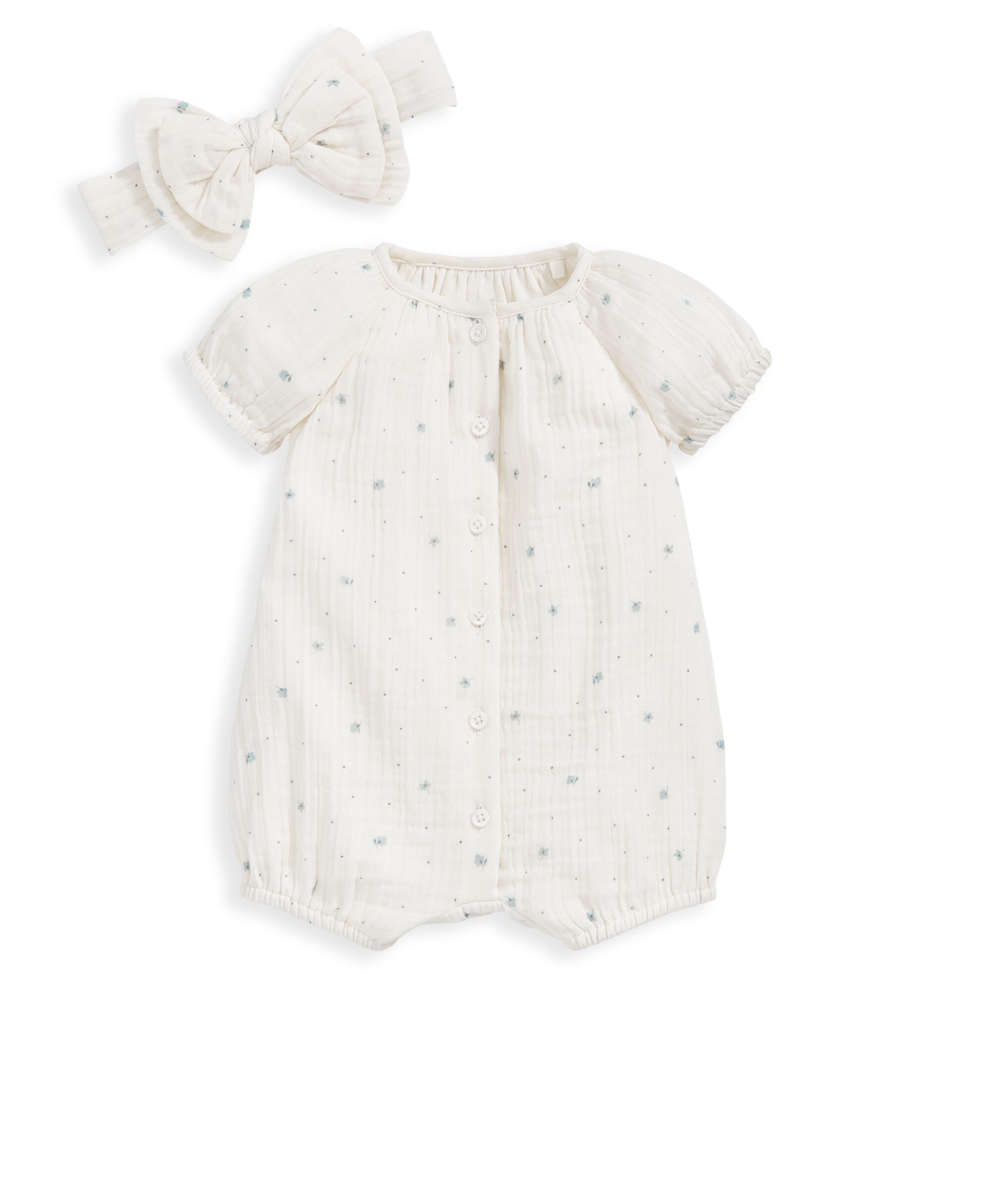 Ditsy Romper & Headband - Pink image number 2