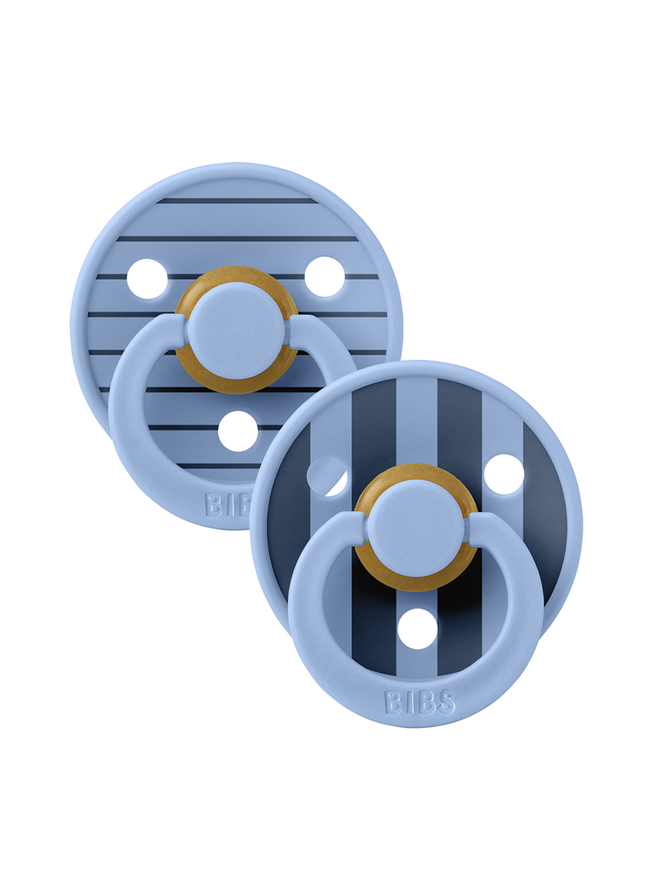 Bibs 2 Pack Colour Pin Latex S2 - Sky Blue Mix (6+ months) image number 1