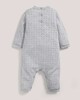 Fine Knit Romper with Pointelle Details Grey- 0-3 image number 2