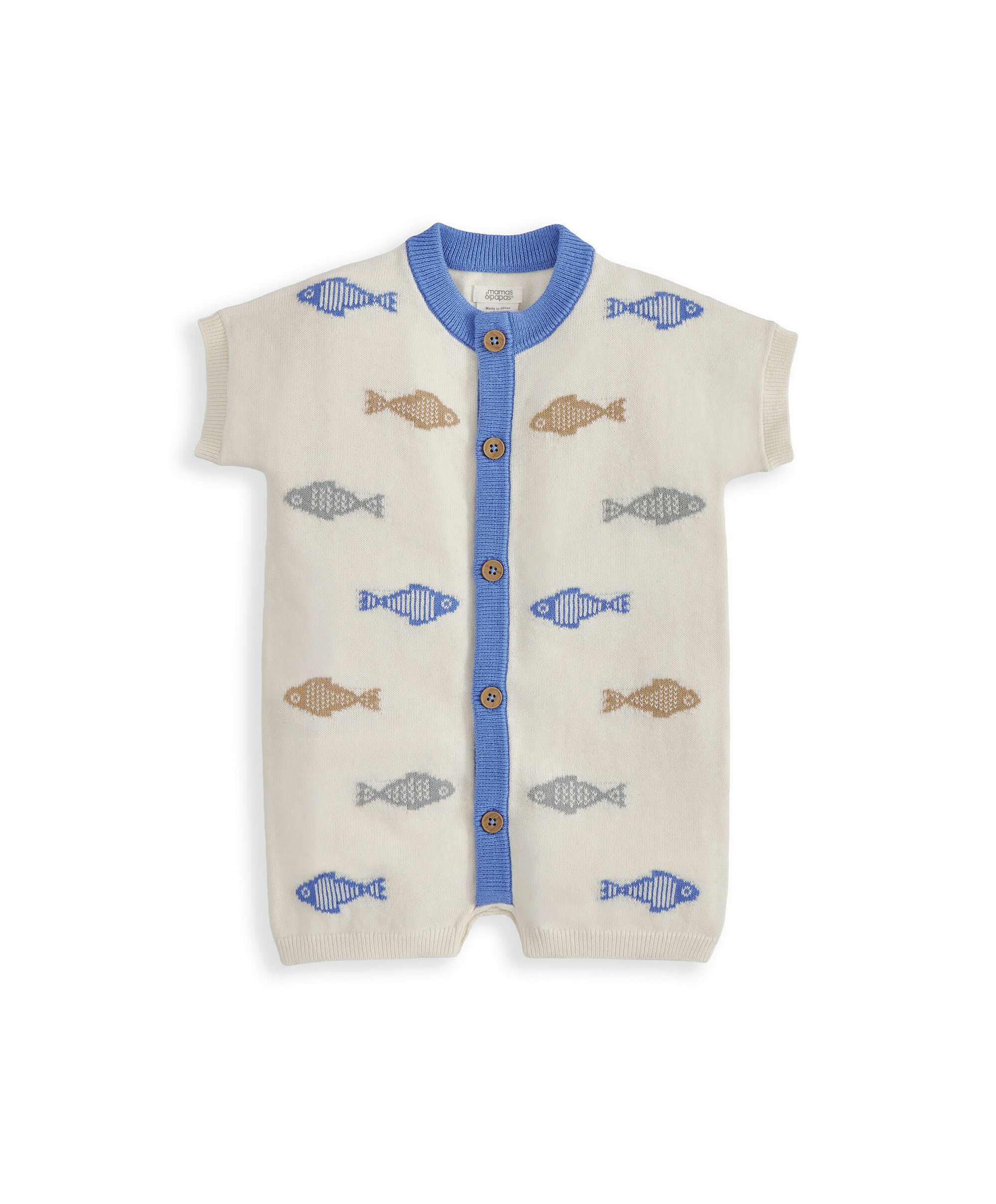 Knitted Cream Romper image number 2