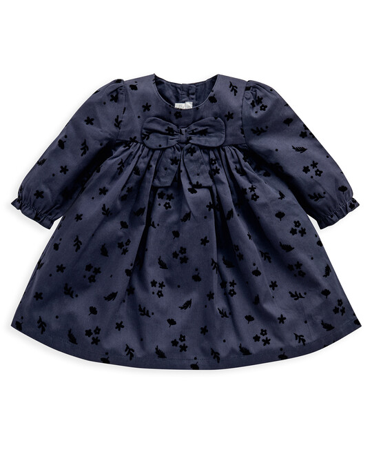 Cotton Navy Bow Dress image number 1