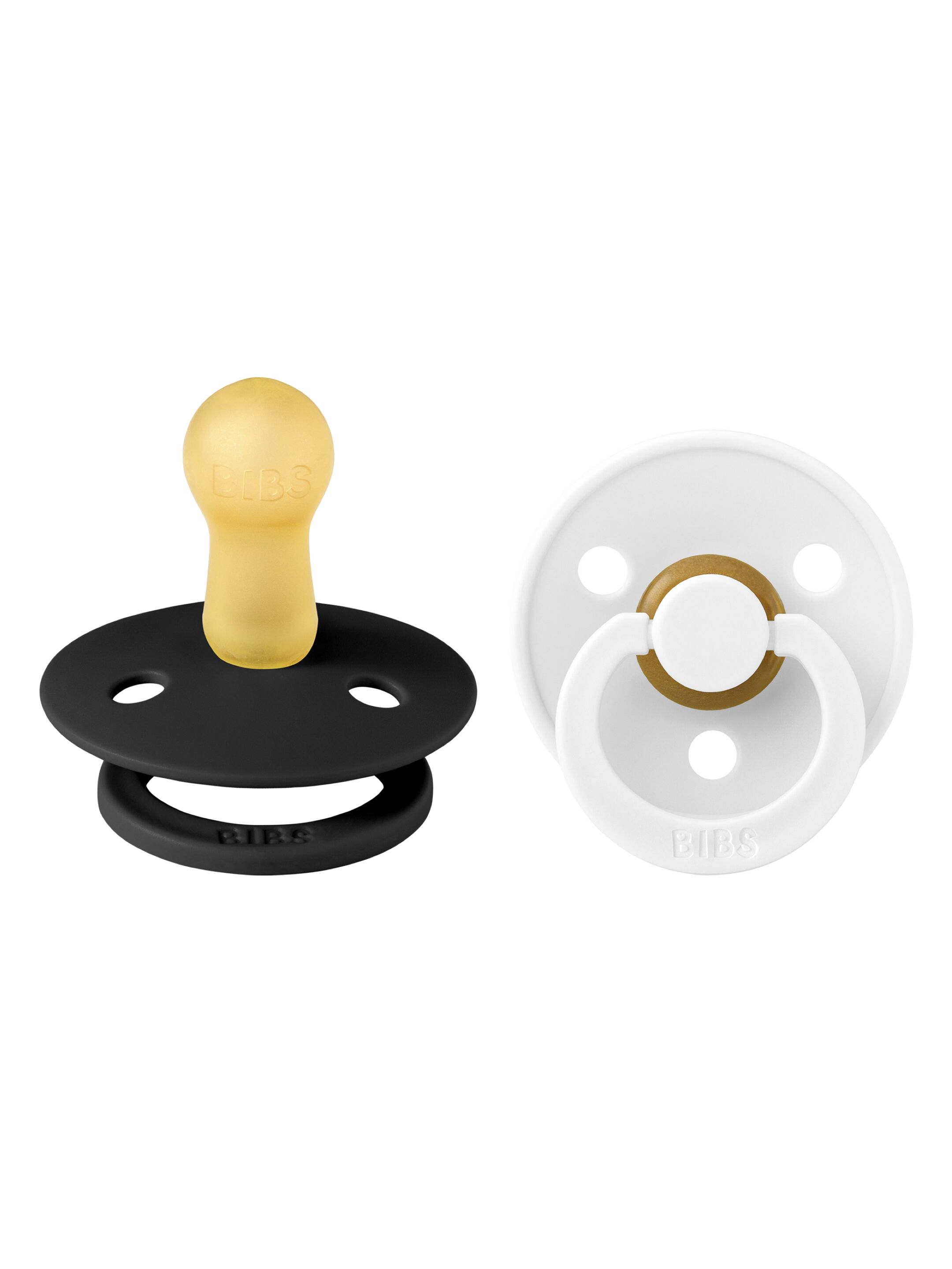 Bibs Colour Pacifier 2 Pack Latex S2 - Black / White