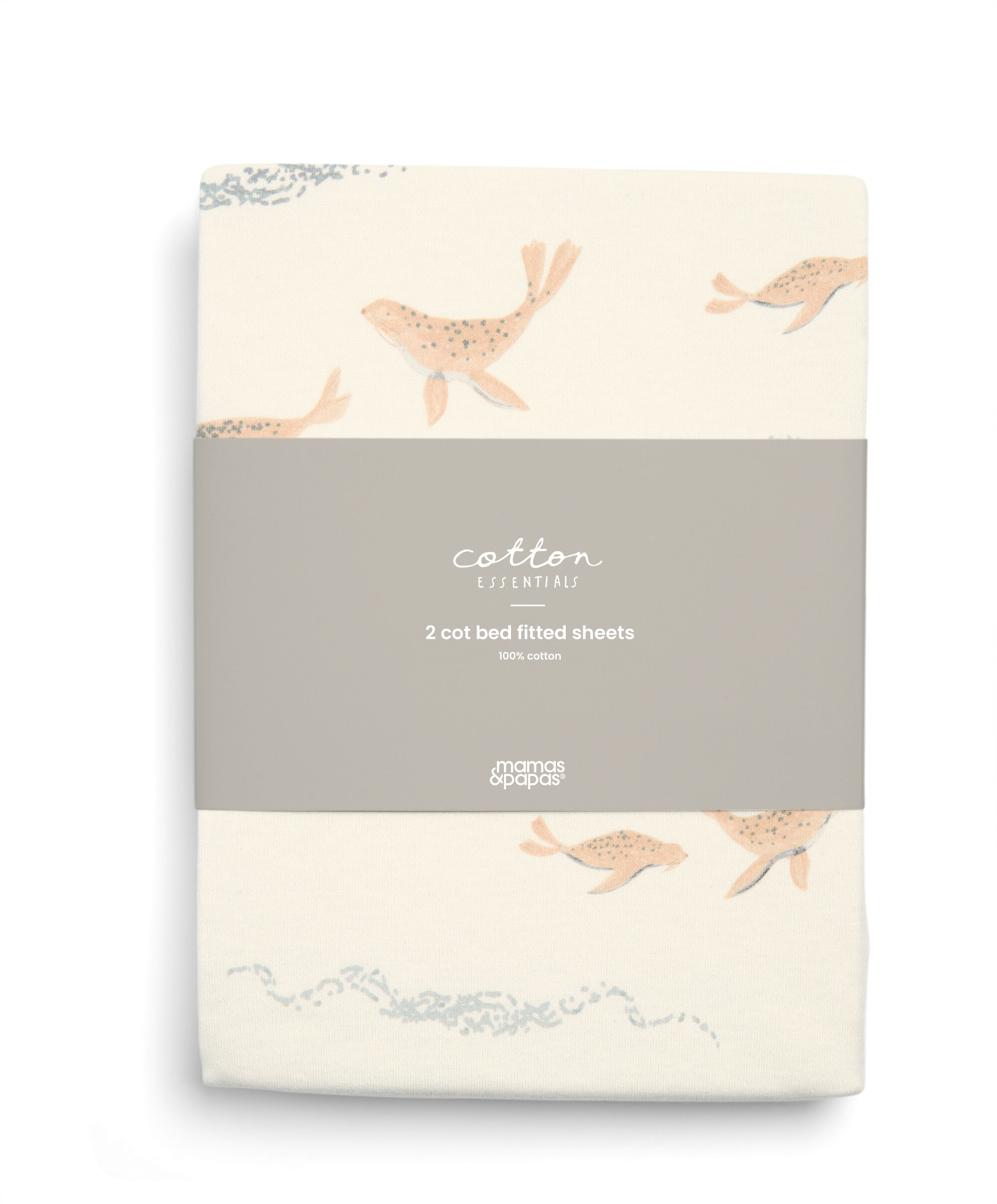 2 Cot/Bed Fitted Sheets - Seals image number 2