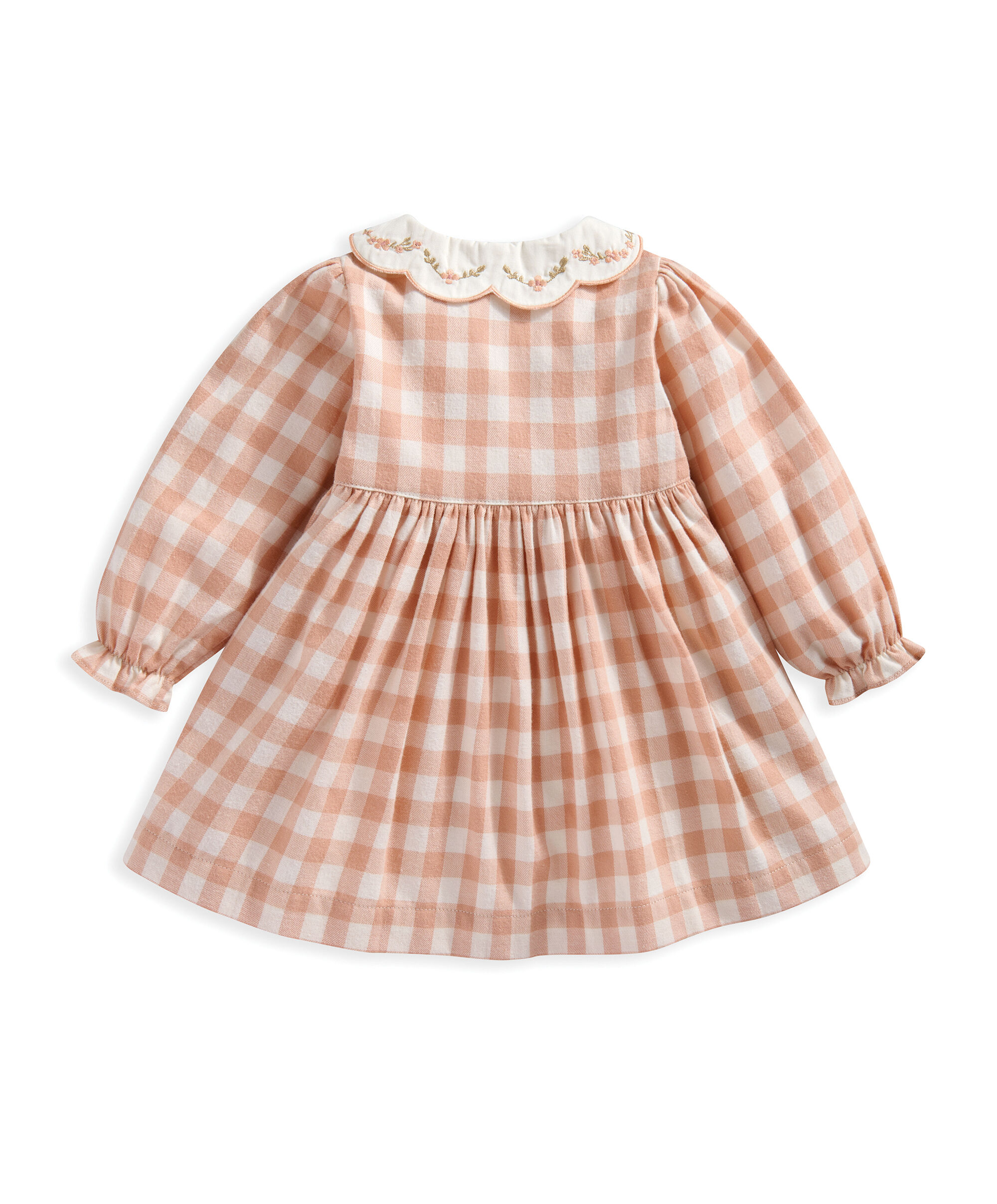 Gingham Embroidered Collar Dress image number 3