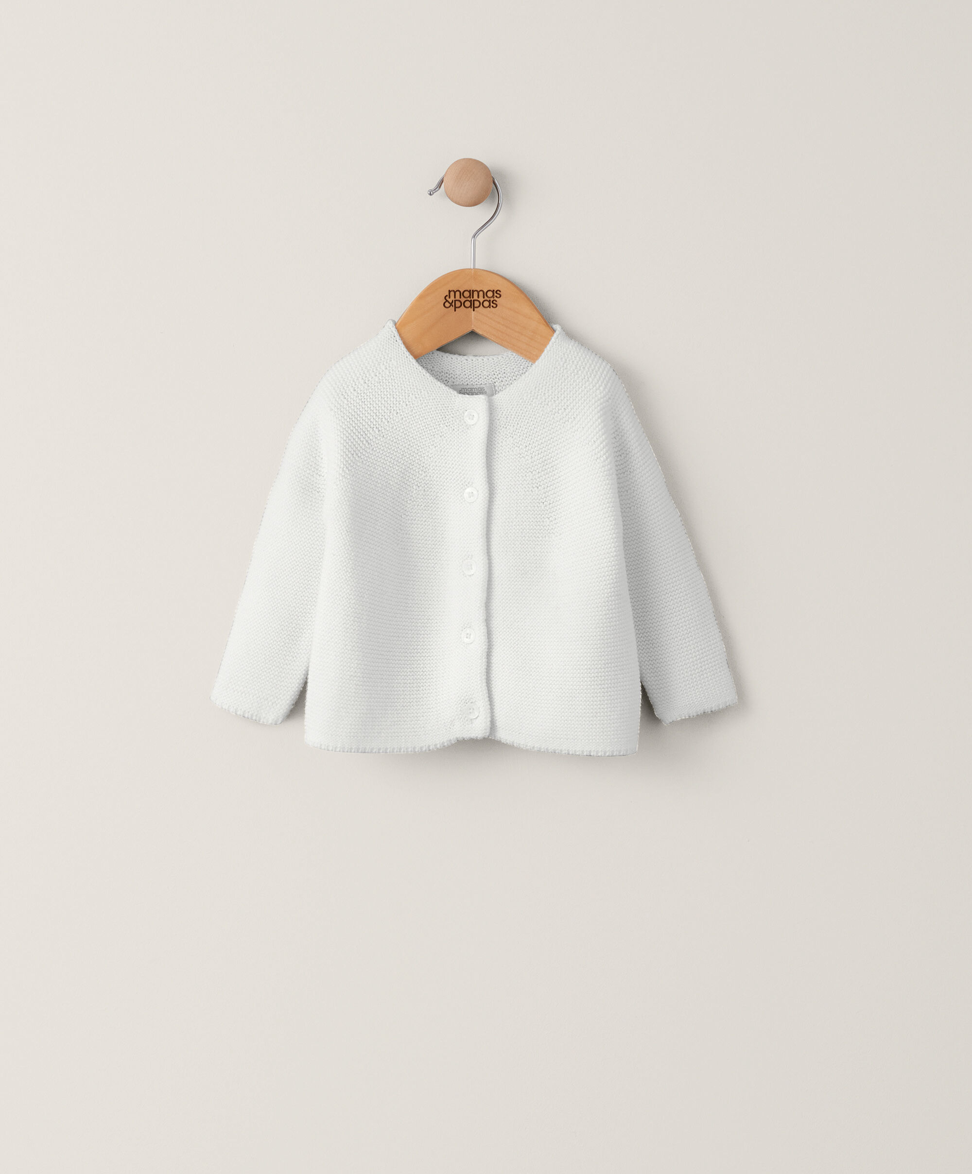 Off White Fine Knit Cardigan image number 1