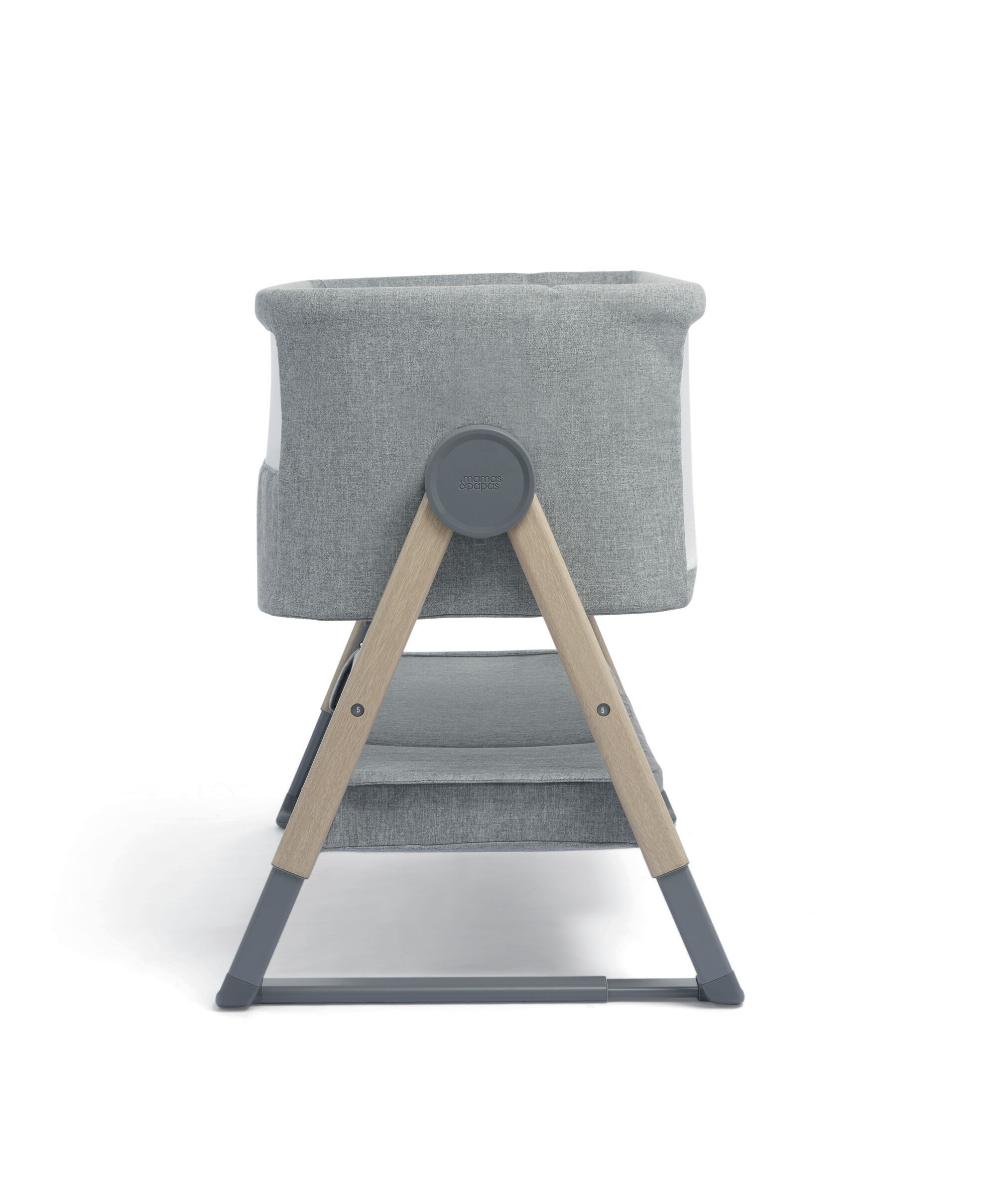 Lua Bedside Crib Grey image number 6