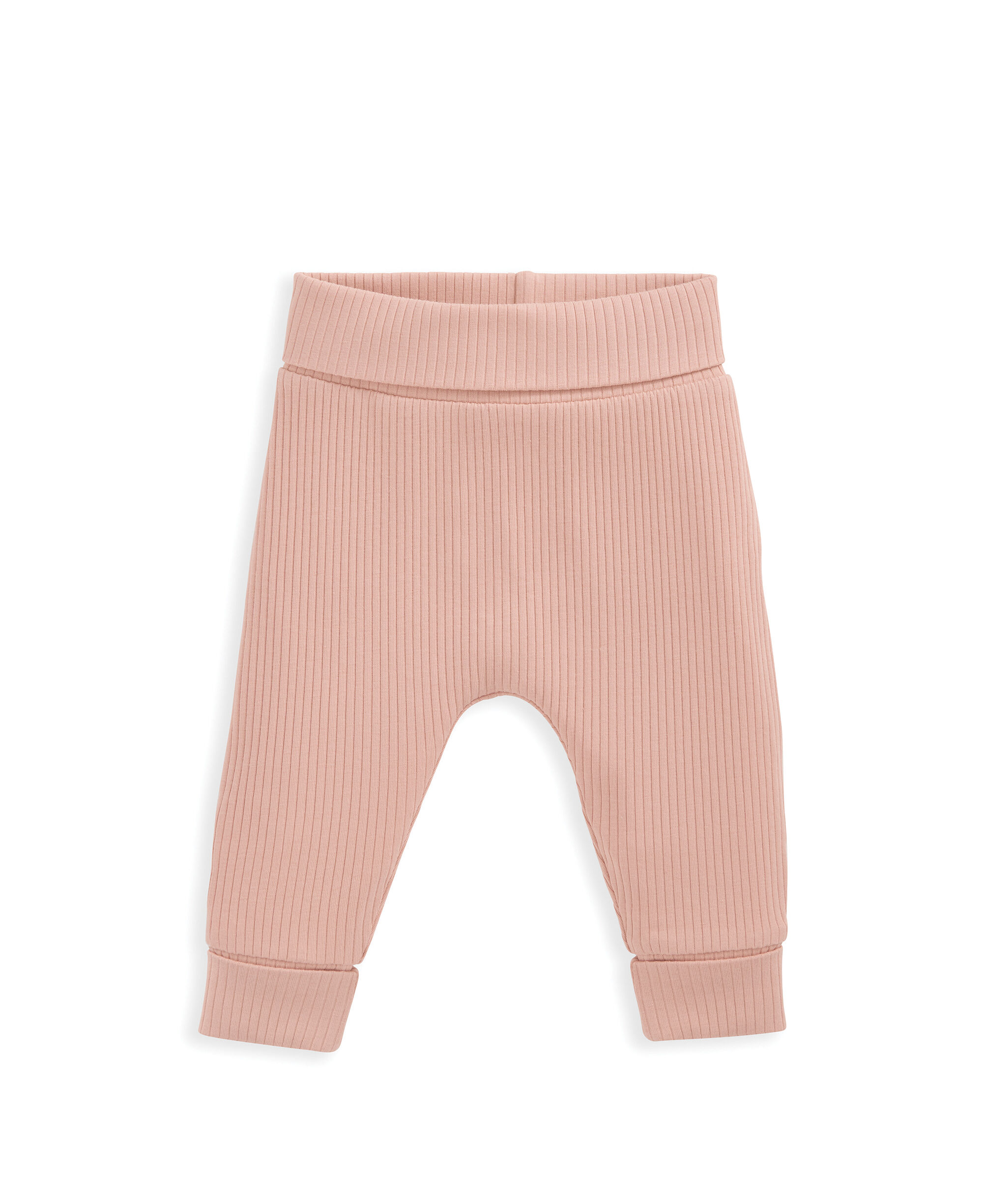 Organic Ribbed Bodysuit & Bottoms - Pink image number 3