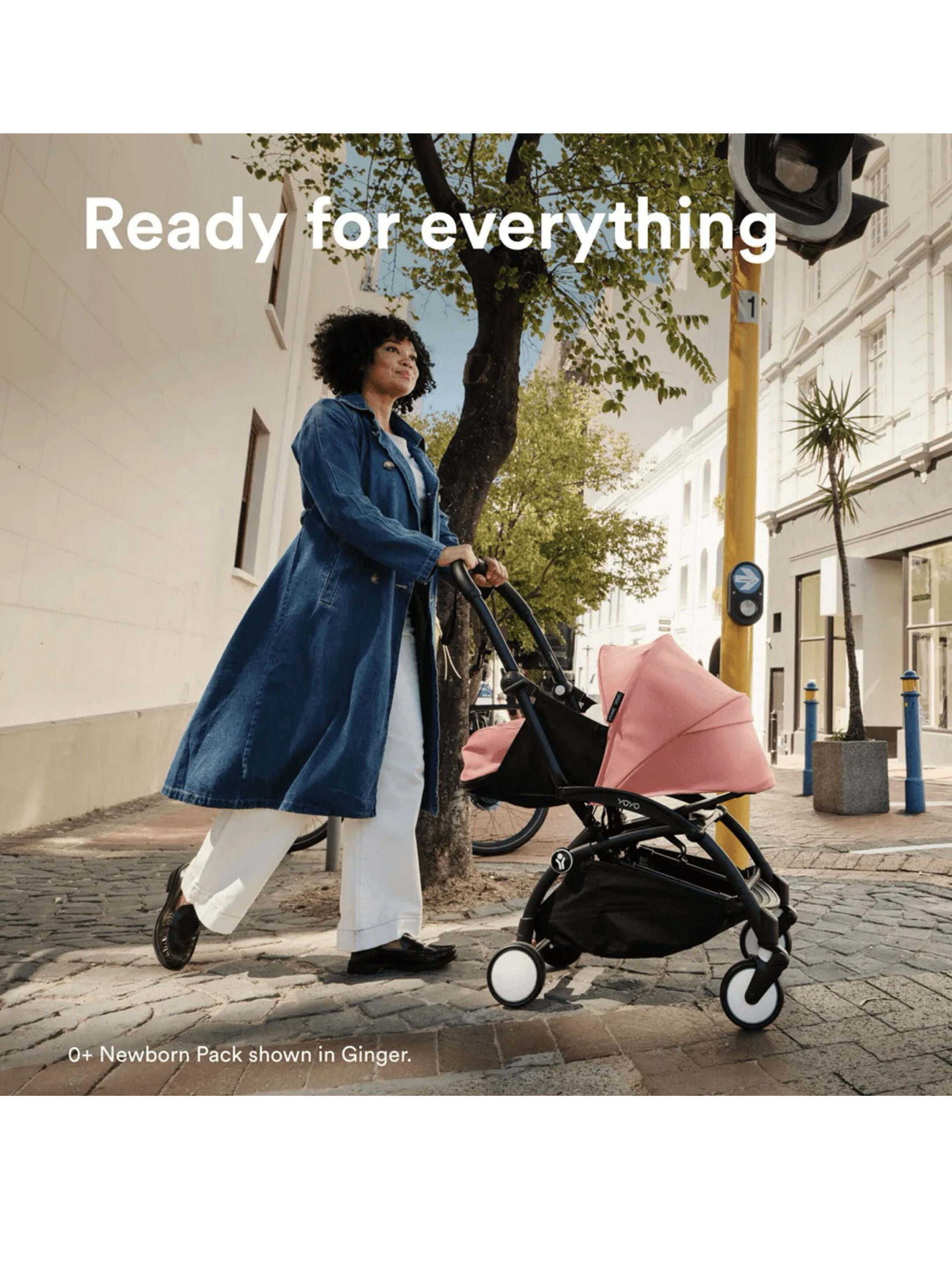 Stokke YOYO3 Full Stroller with White Frame, 0+ Newborn and 6+ Color Pack - Ginger (3 pieces) image number 6