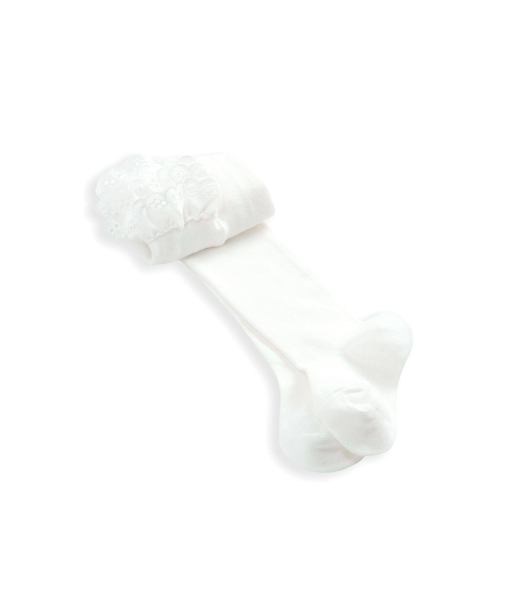 Ruffle Frill Tights - Off White image number 2