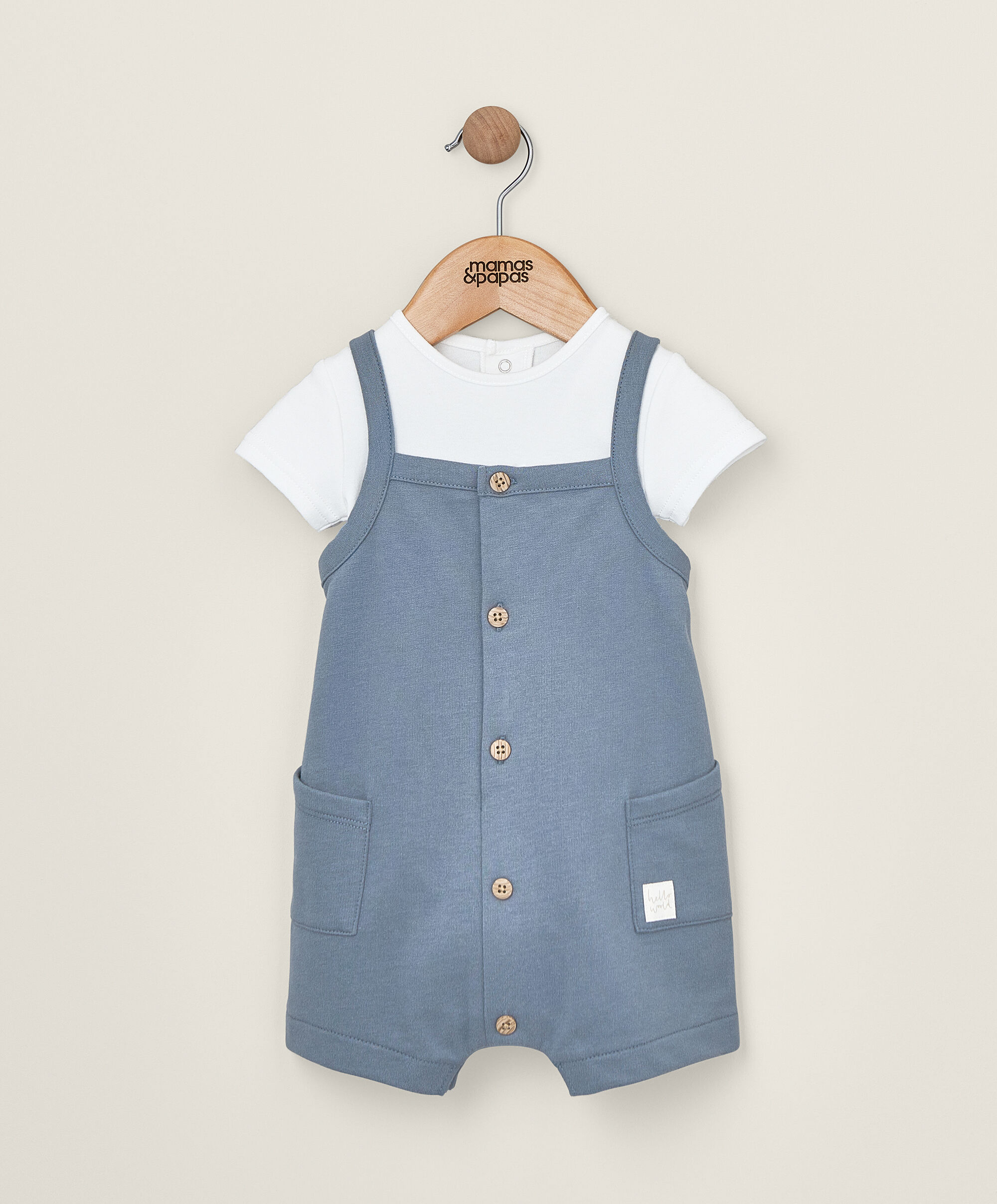 2 Piece Blue Romper & Bodysuit image number 1