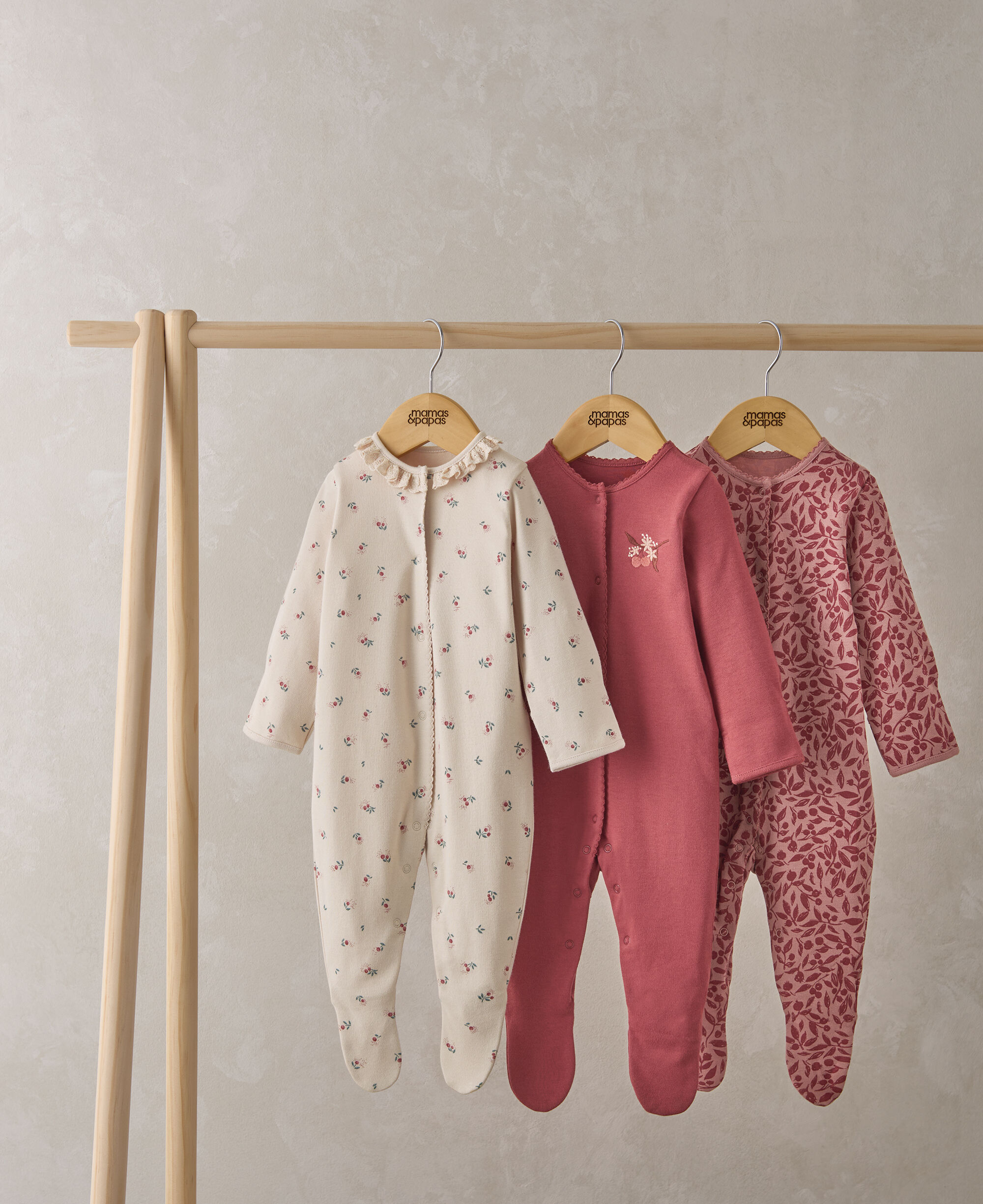 Cherry Sleepsuits (Set of 3) image number 1
