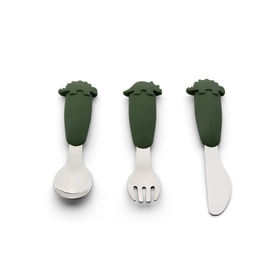 Citron Cutlery Set Silicone - Dino image number 1