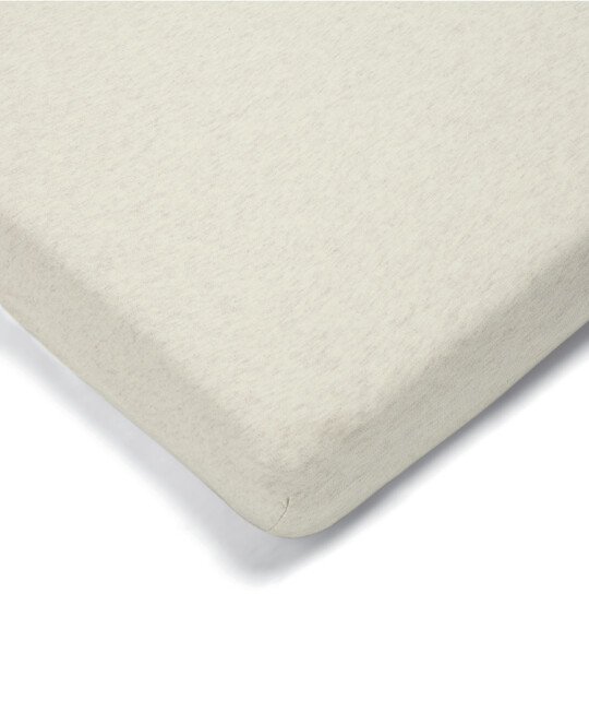 Oatmeal Single Cotbed Fitted Sheet image number 1