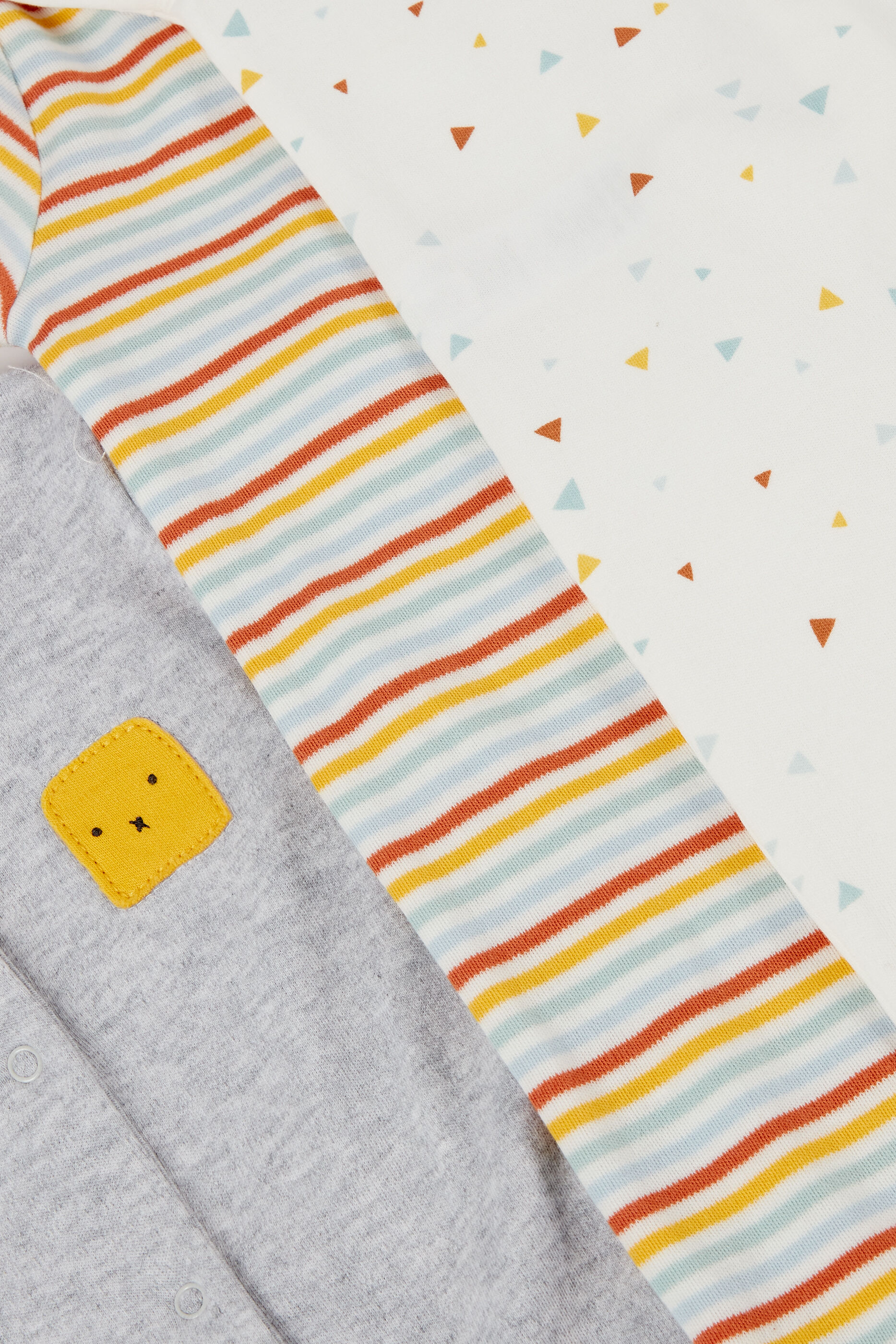 Shapes Sleepsuits 3 Pack image number 3