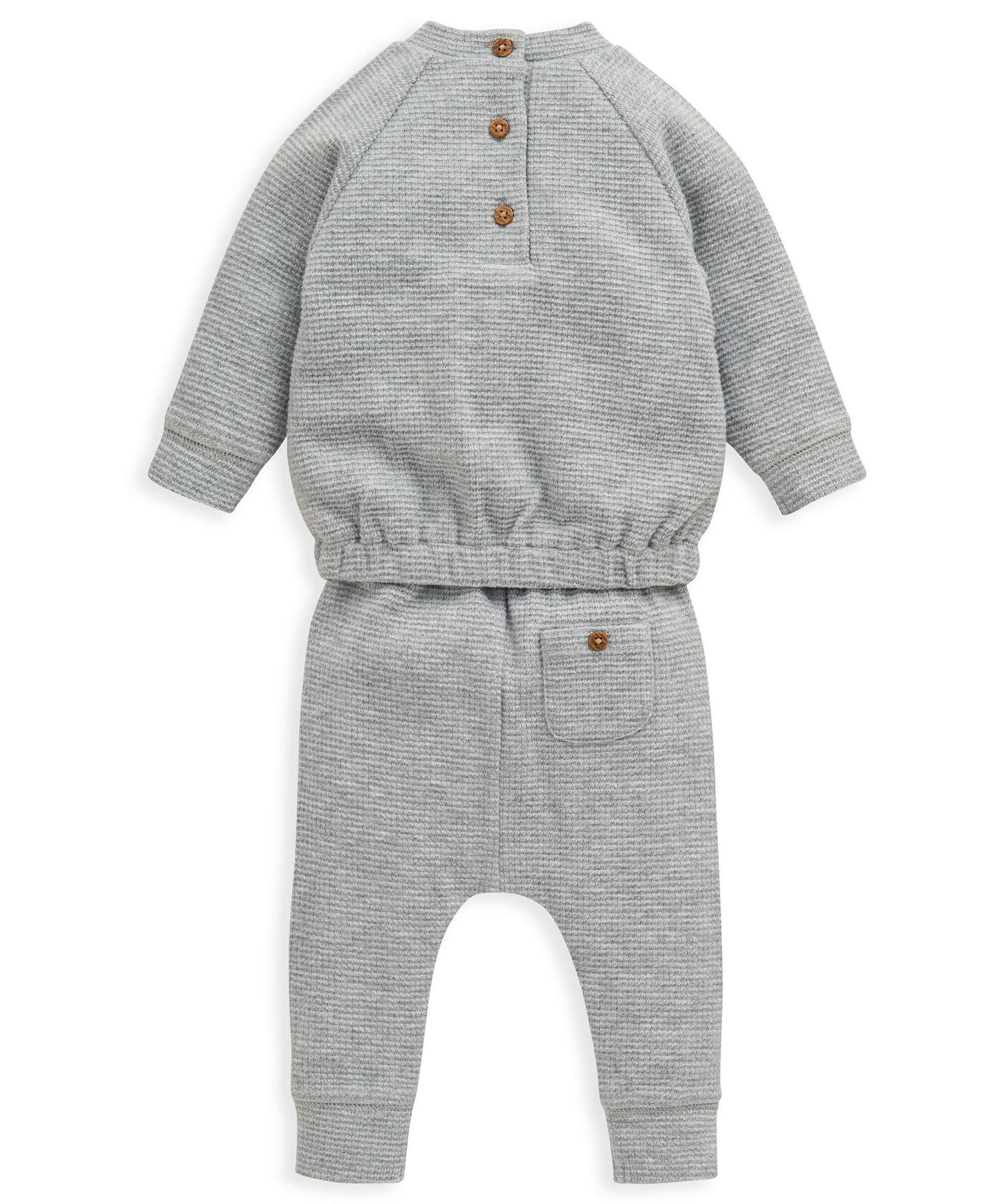 Grey Brushed Waffle Set image number 2