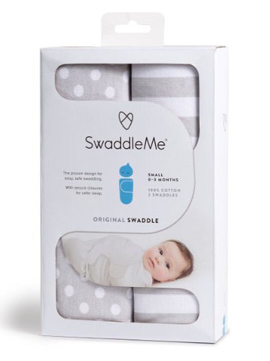 Swaddle Wraps  (pack of 2) - Grey image number 3