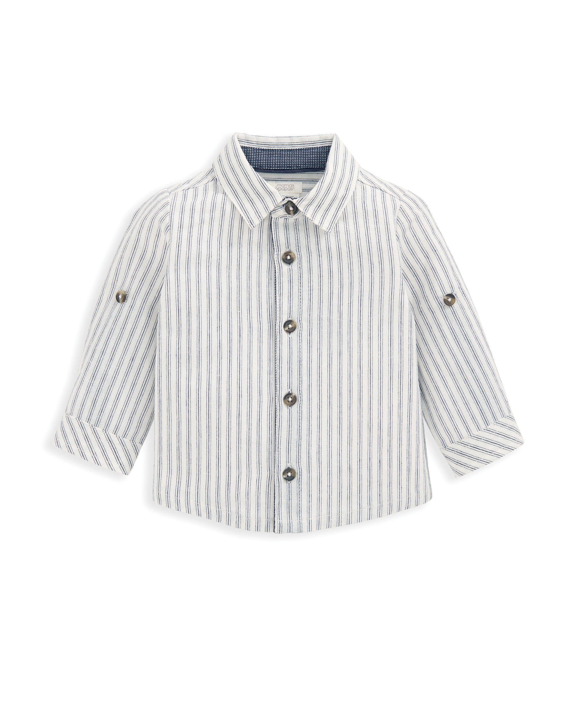 2 Piece Stripe Shirt & Dungaree Set - Blue image number 2