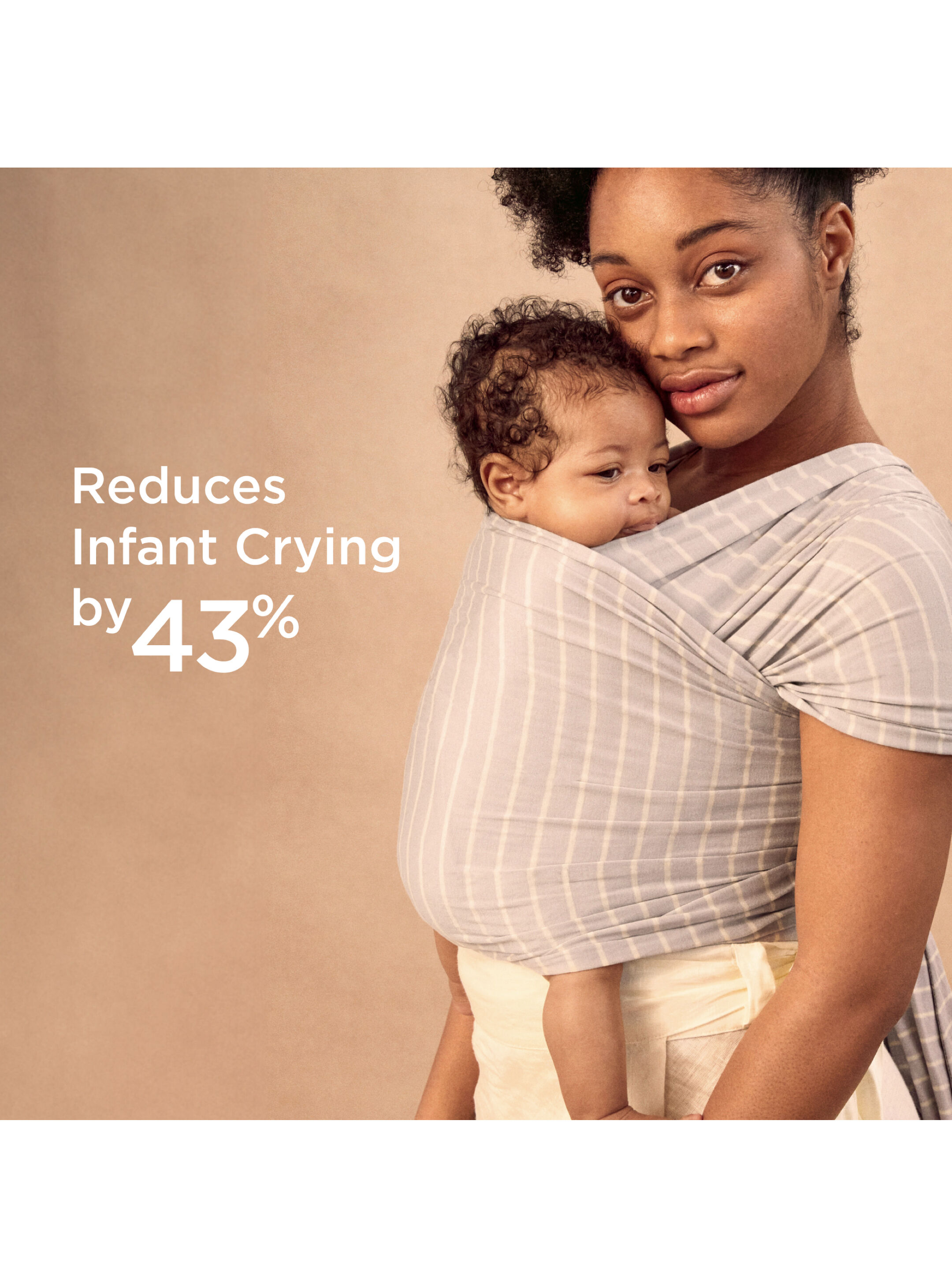 Ergobaby Aura Sustainably Sourced Knit Baby Wrap - Grey Stripes image number 4