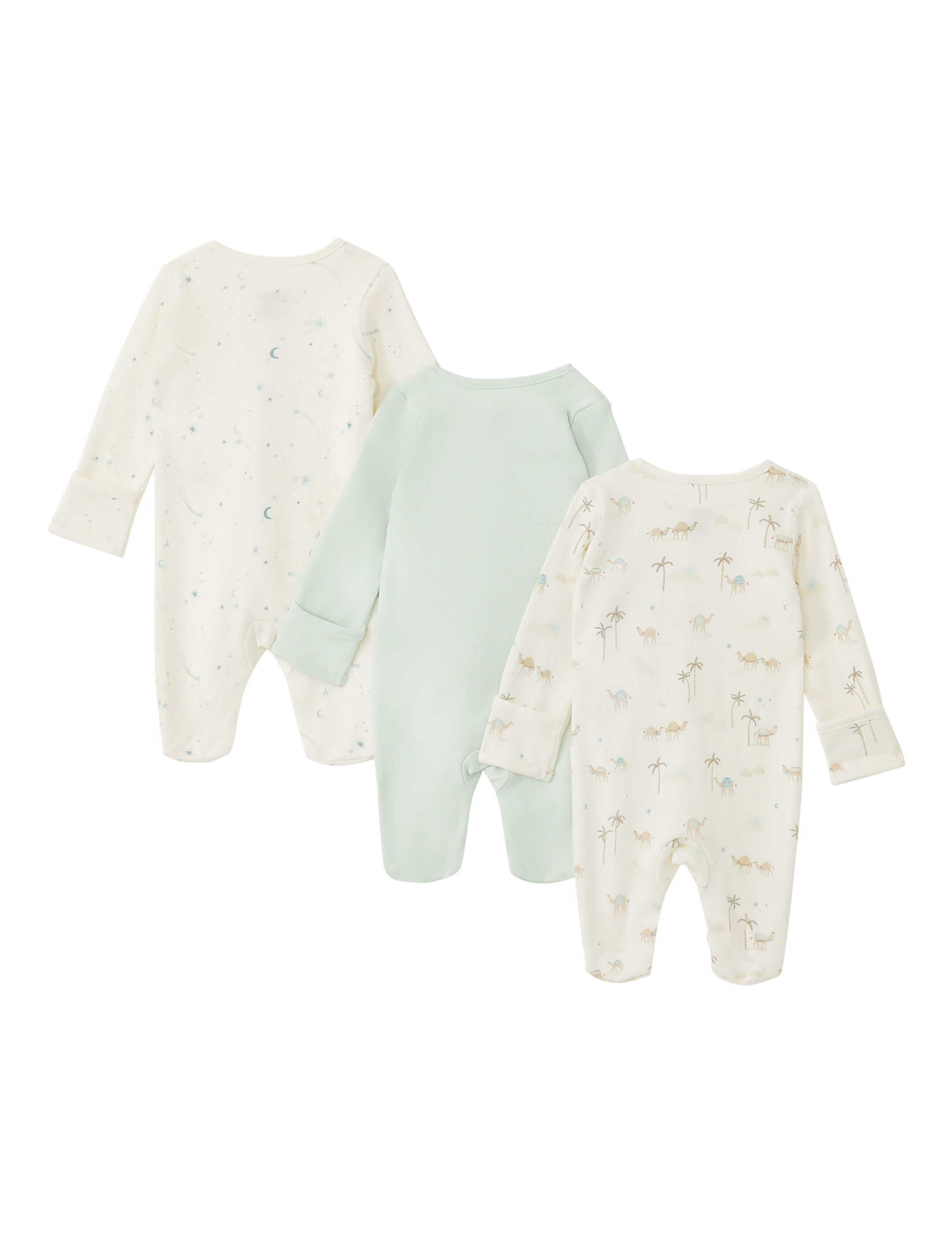 3 Pack Desert Sleepsuits image number 3