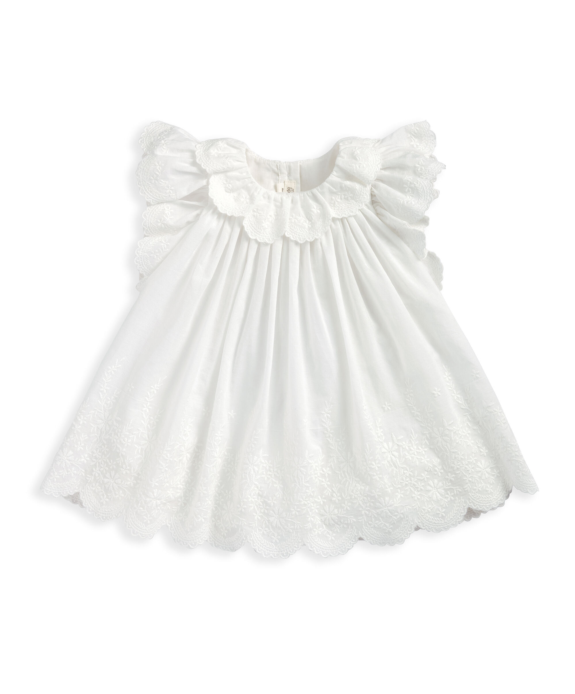 Embroidered Frill Bodysuit Dress image number 2