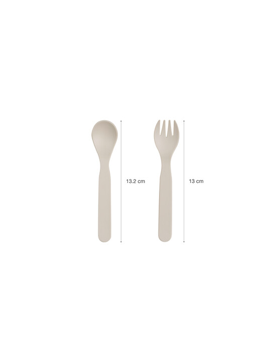 Citron Bio Based Cutlery Set of 2 and Case - Pink/Cream image number 4
