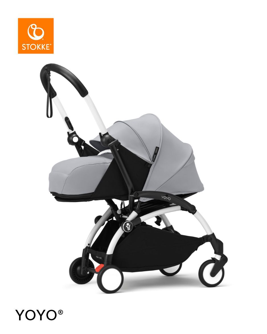 Stokke YOYO3 White Frame with 0+ Newborn Pack Stone image number 1