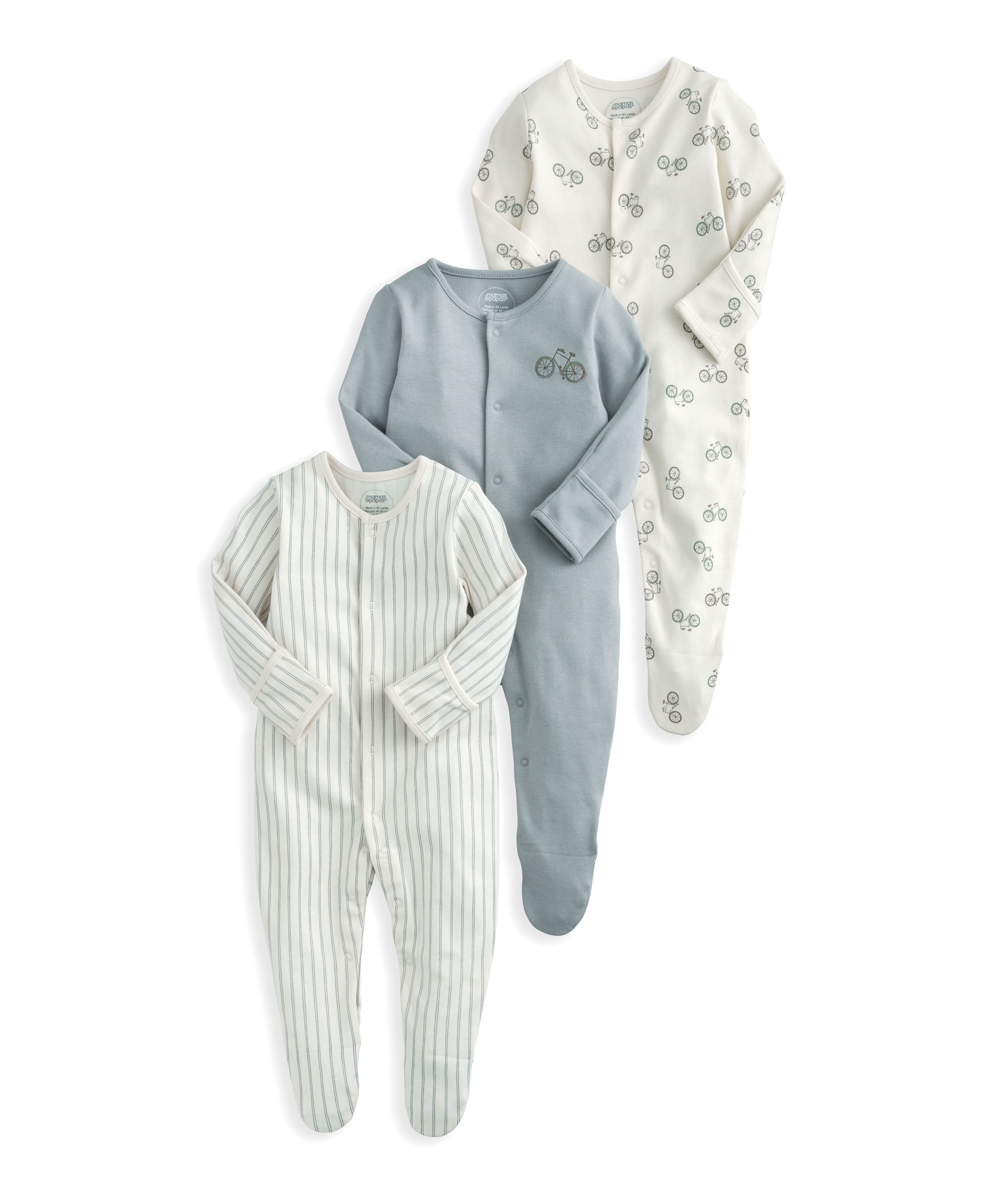 3 Pack Bicycle Sleepsuits image number 2