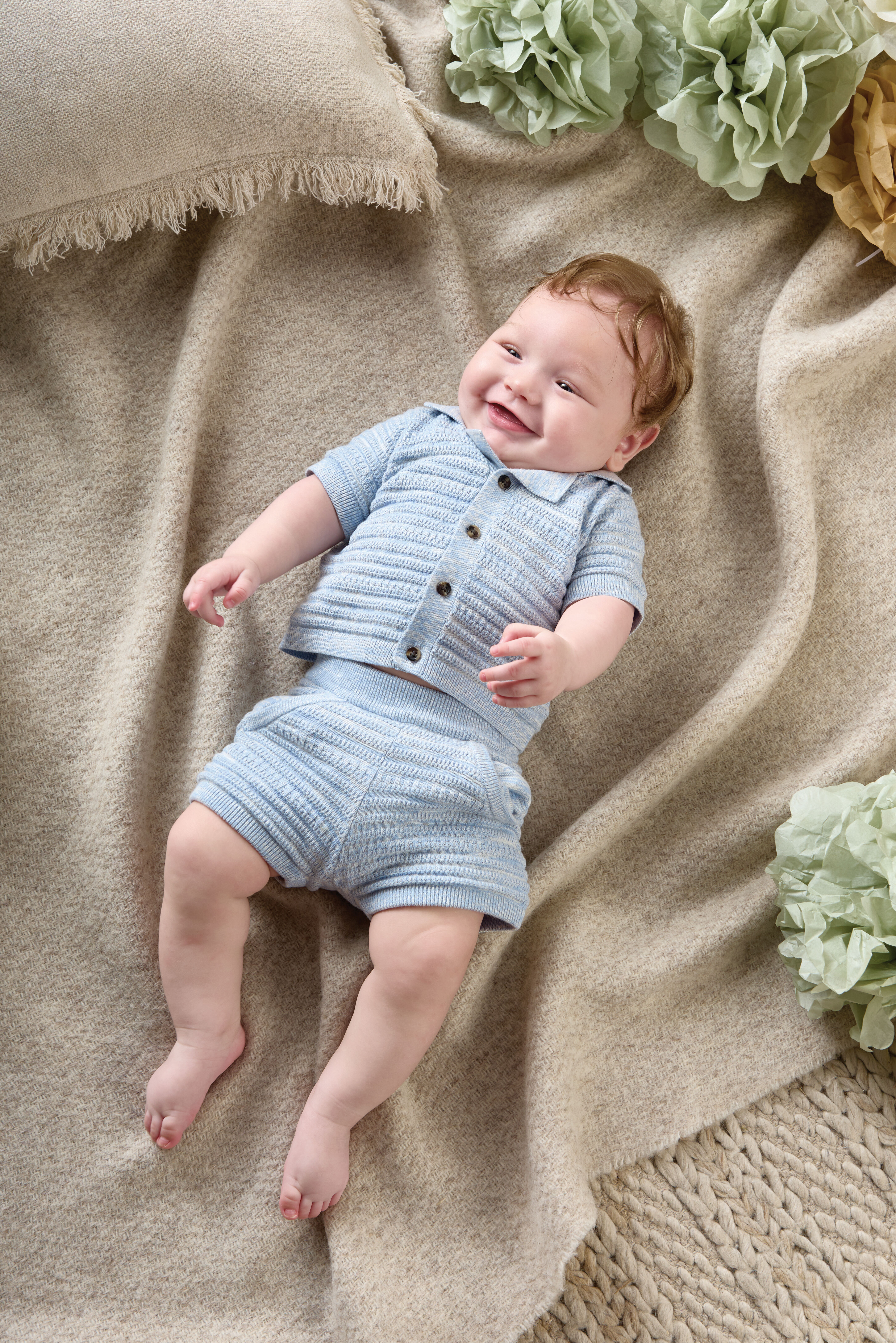 2 Piece Mix Knit Polo & Short Set image number 7