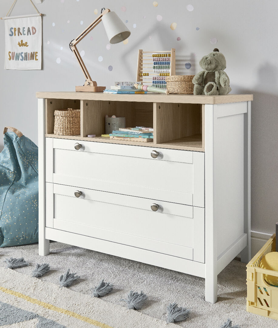 Harwell Dresser Changer White/Oak image number 3
