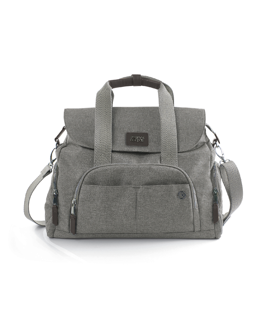 Mamas and papas grey herringbone changing bag hot sale