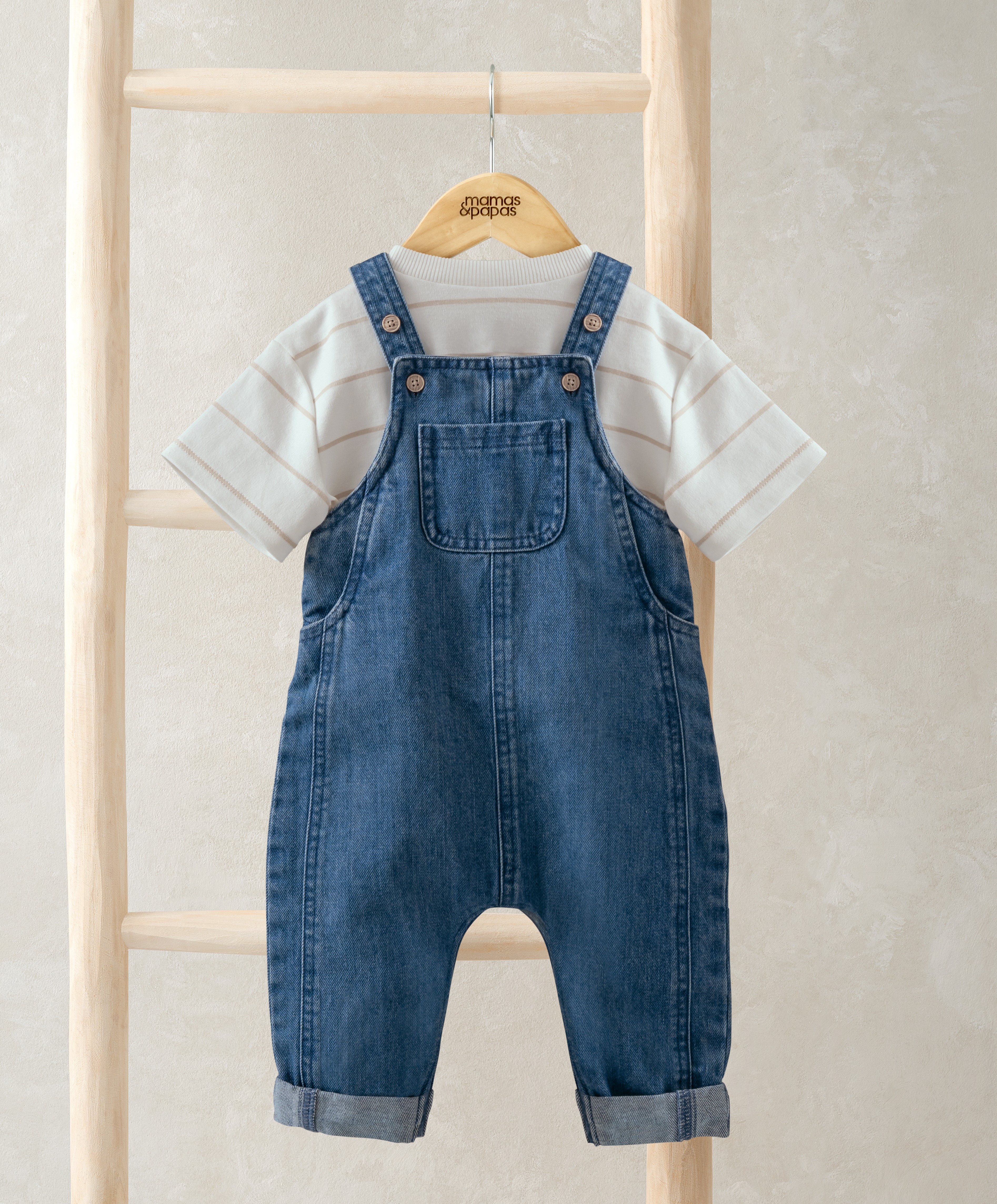 Buy 2 Piece T-Shirt & Denim Dungaree Set - Sets & Outfits | Mamas
