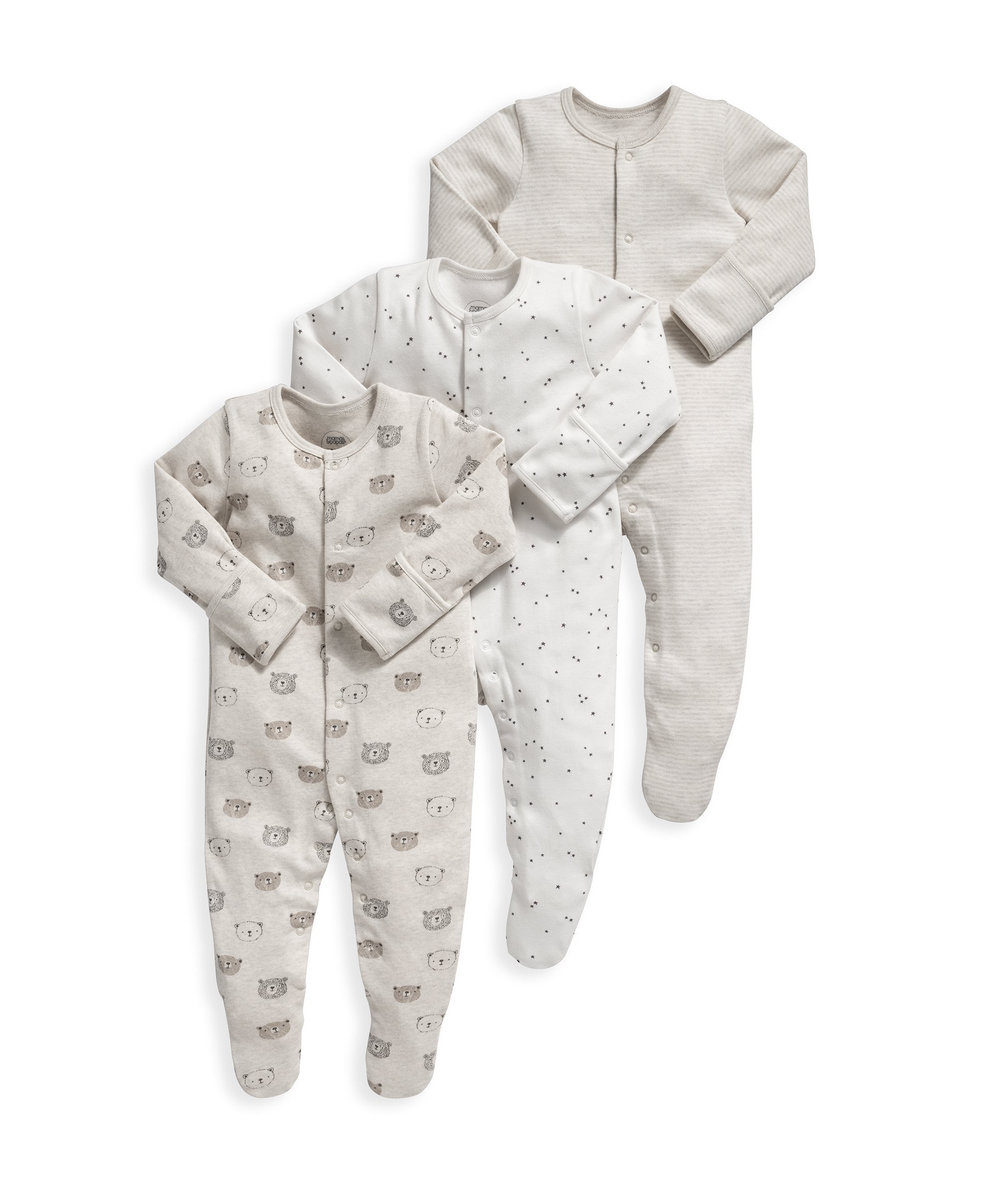 Papas Newborn Baby Girl Sleepsuits Buy Pack Bear Sleepsuits Sets